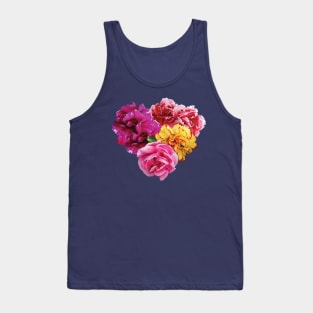 Carnations - Carnation Heart Mixed Colors Tank Top